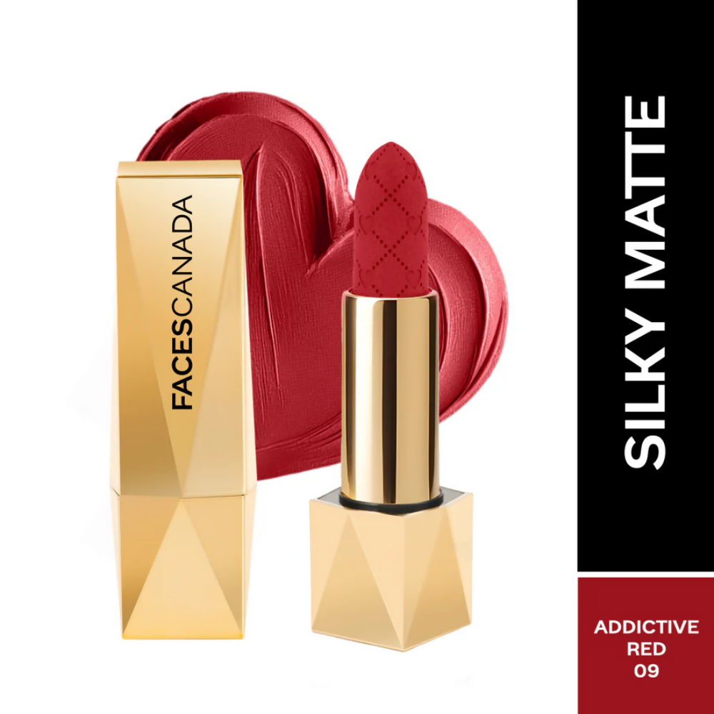 Faces Canada Comfy Silk Obsession Lipstick - Addictive Red 09 | Grocsy
