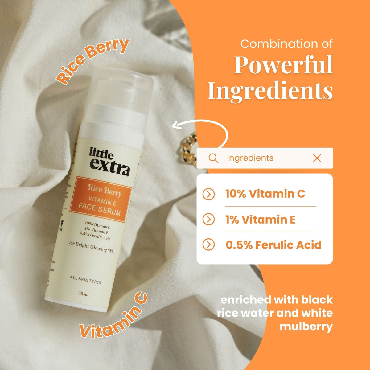 Little Extra Rice Berry 10% Vitamin C Face Serum | Grocsy