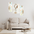 Tehzeeb Creations Set Of 3 Digital Wall Painting | Grocsy