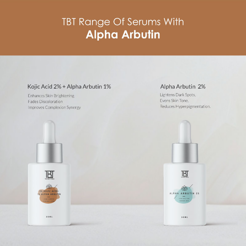 The Body Temple 2% Kojic Acid + 1% Alpha Arbutin Face Serum | Grocsy