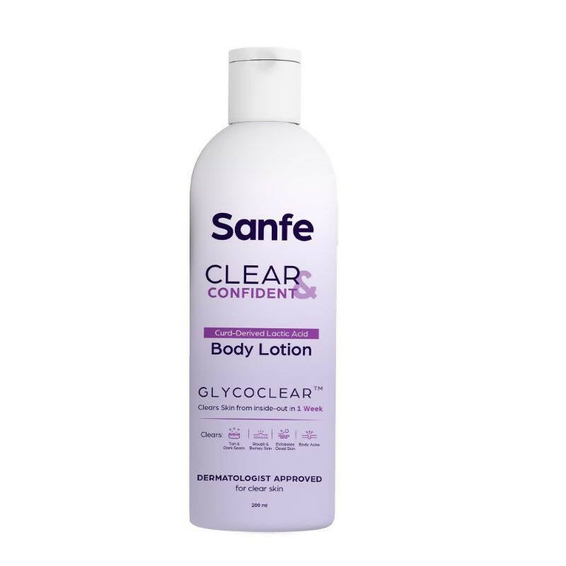 Sanfe Clear & Confident Glycolic Acid Body Lotion | Grocsy