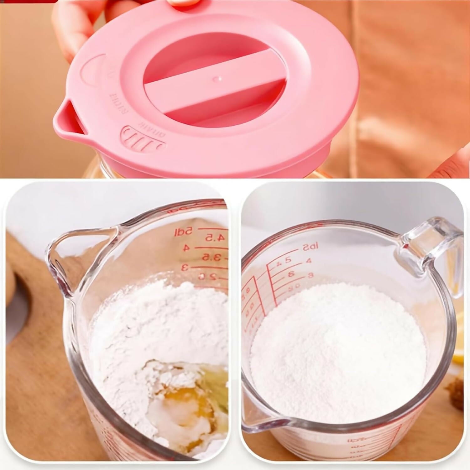 Not Available Glass Measuring Jug with Lid | Grocsy