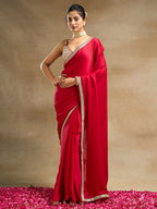 kasee Embroidered Silk Blend Saree | Grocsy