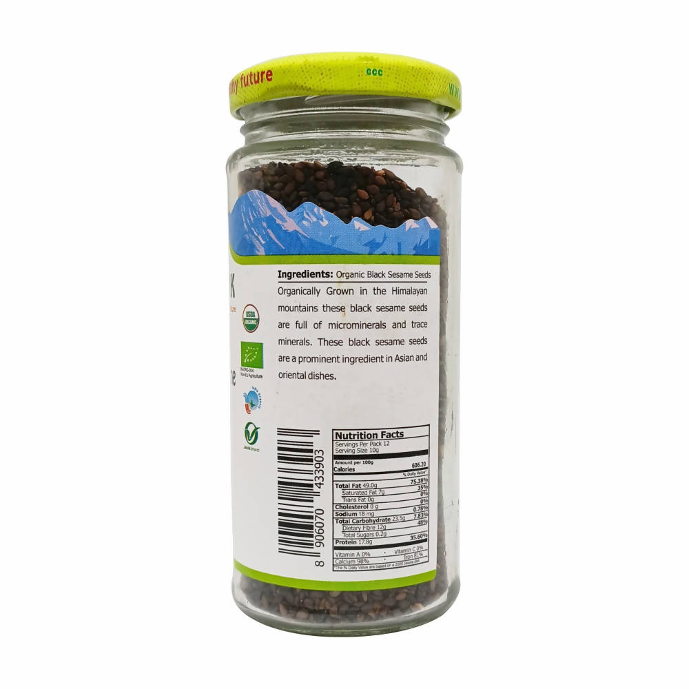 Just Organik Black Sesame Seeds (Kala Til) | Grocsy