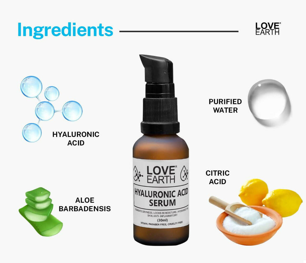 Love Earth Hyaluronic Acid Serum | Grocsy