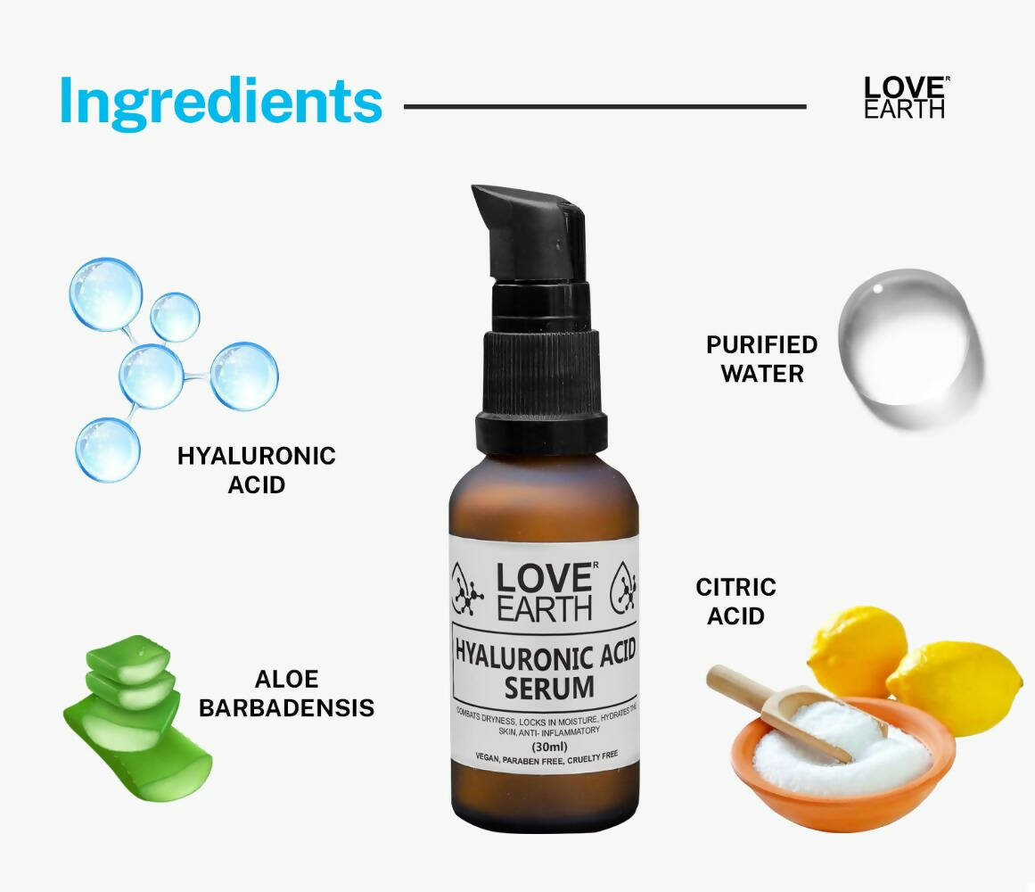 Love Earth Hyaluronic Acid Serum | Grocsy