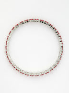 NVR Women's Set of 4 Pink CZ Stone-Studded Handcrafted Bangles