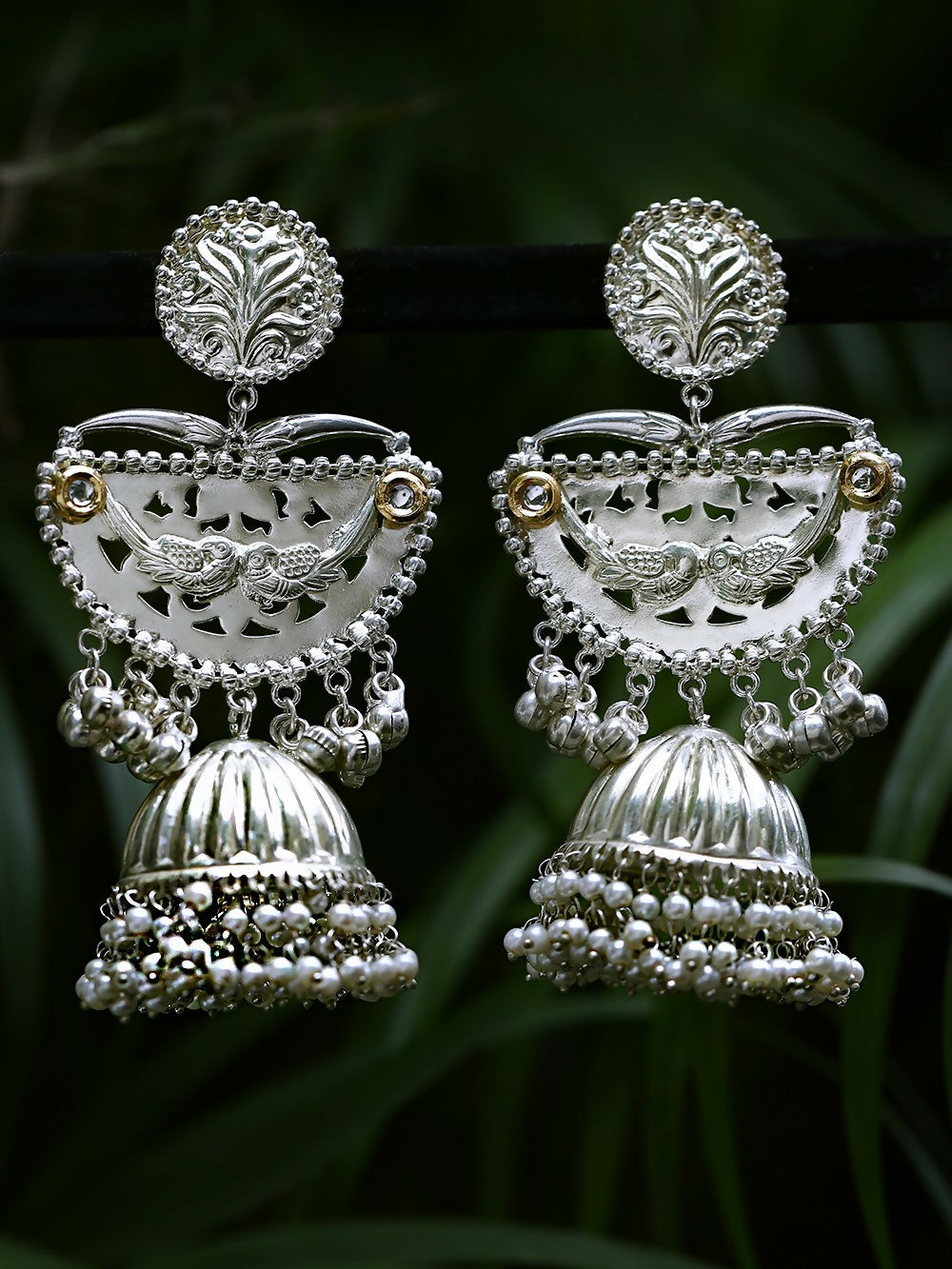 Joban Fashion Women Ghungroo Style Silver Tone Jhumka | Grocsy