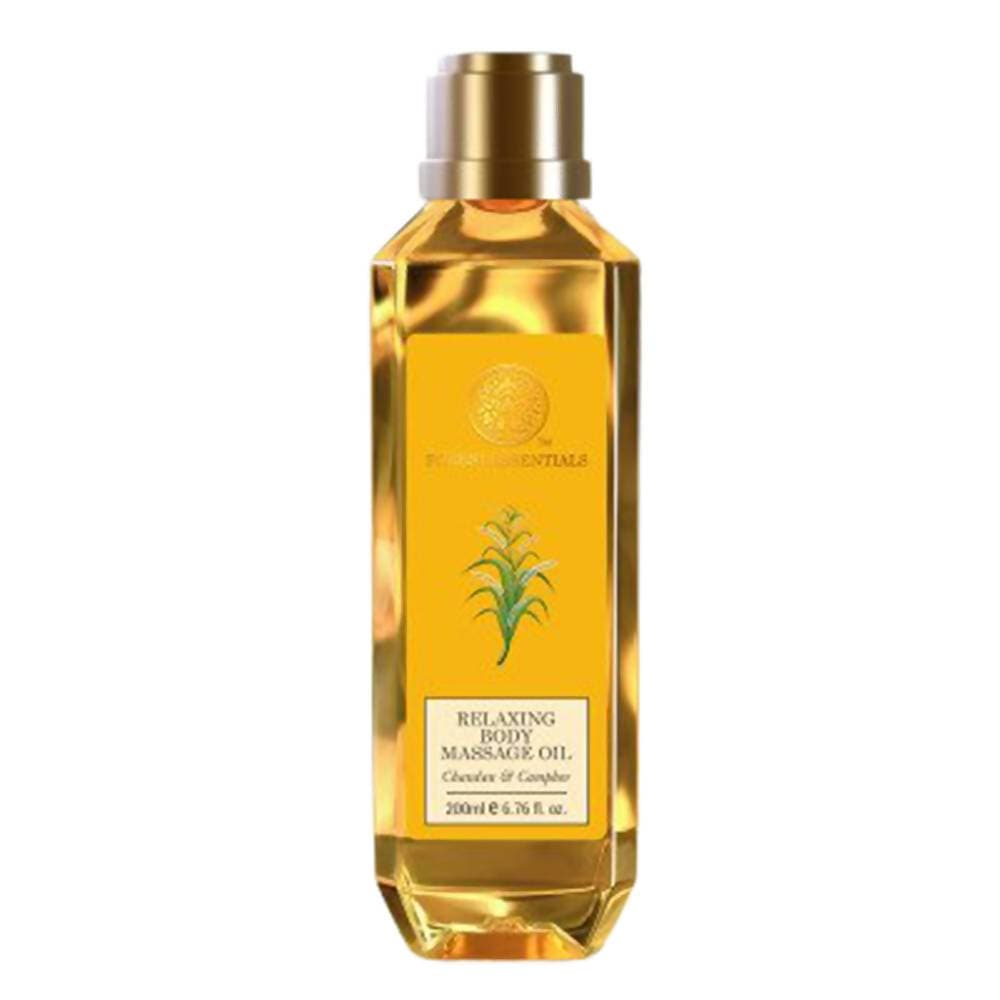 Forest Essentials Relaxing Body Massage Oil Chandan & Camphor | Grocsy