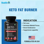 Healthvit Keto Fat Burner With Garcinia, Green Tea, Green Coffee Capsules | Grocsy
