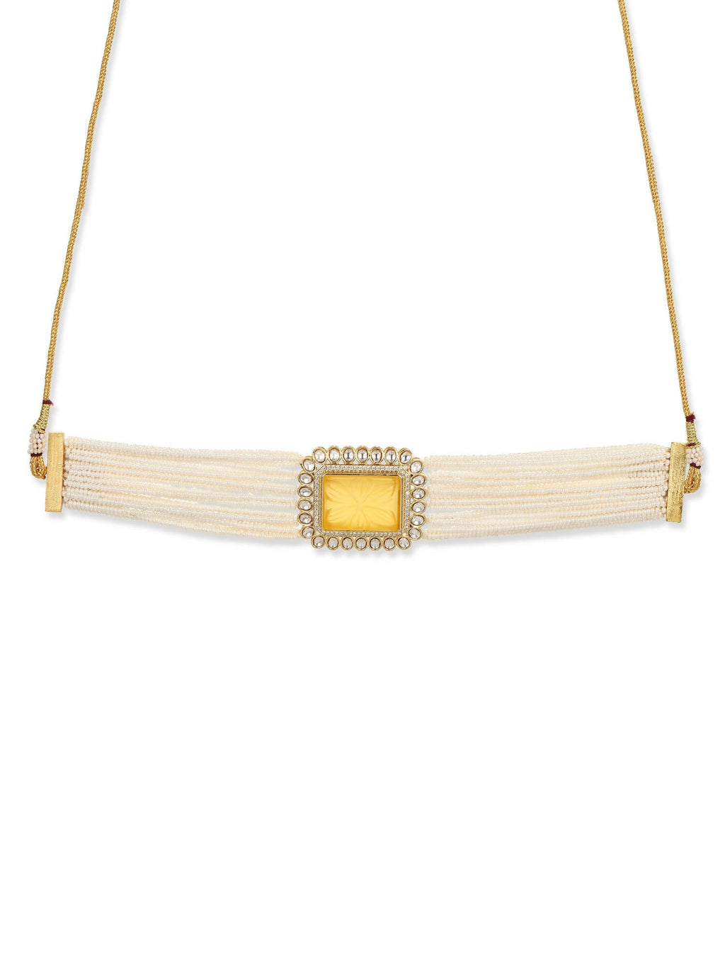 Women's Gold-Polished Necklace - Ruby Raang | Grocsy