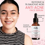 Globus Remedies Glycolic & 1% Salicylic Acid Anti Acne Face Serum | Grocsy