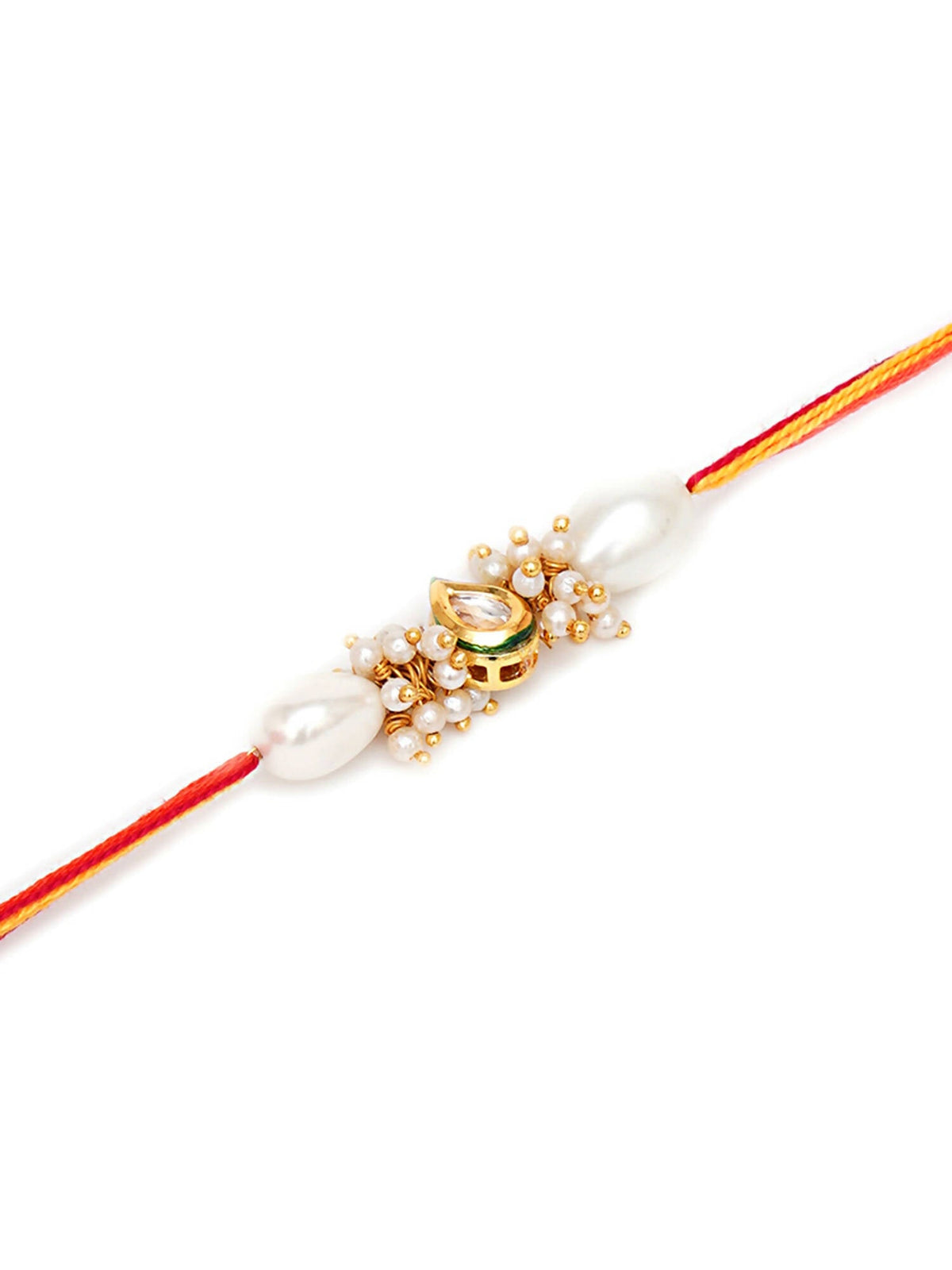 Designer kundan Rakhi - Ruby Raang | Grocsy