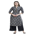 Lagi Women's Black Rayon Straight Printed Kurta & Palazzo (MRP102) | Grocsy