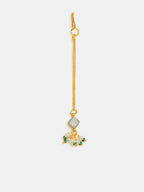 Ruby Raang Double Color Drops Maang Tikka And Earrings Set | Grocsy
