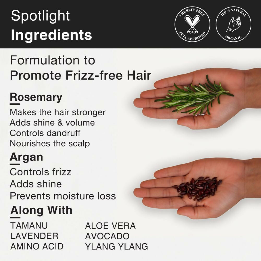 Soulflower Rosemary Argan Conditioner for Dry & Frizzy Hair, Damage Repair, Cocoa & Shea Butter | Grocsy