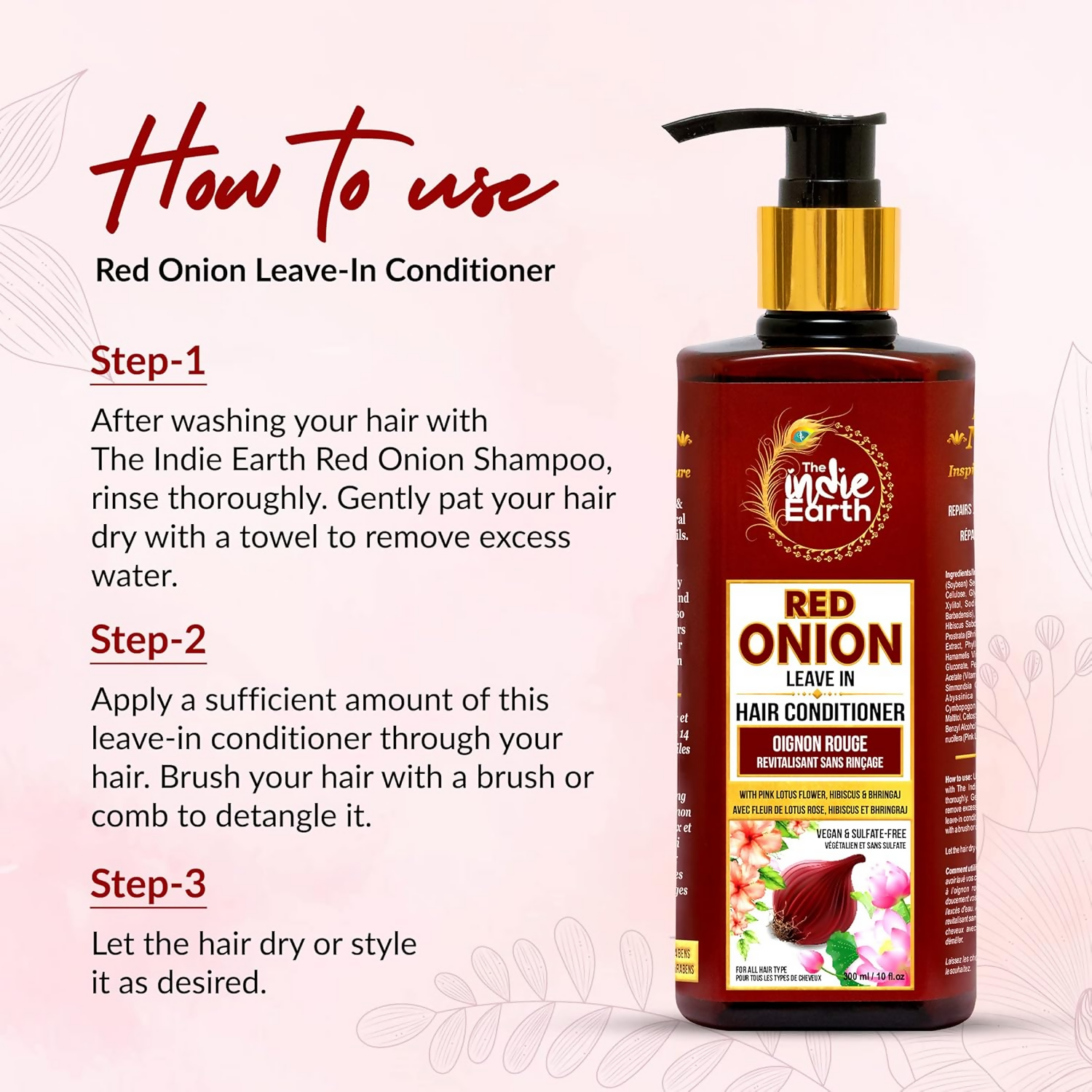 The Indie Earth Red Onion Leave-in Hair Conditioner | Grocsy
