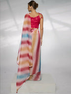Multy Organza Designer Printed Saree - Shezlin | Grocsy