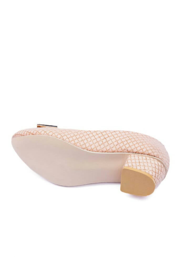 Tiny Bugs Girls Party Wear Ballerinas - Rose Gold | Grocsy