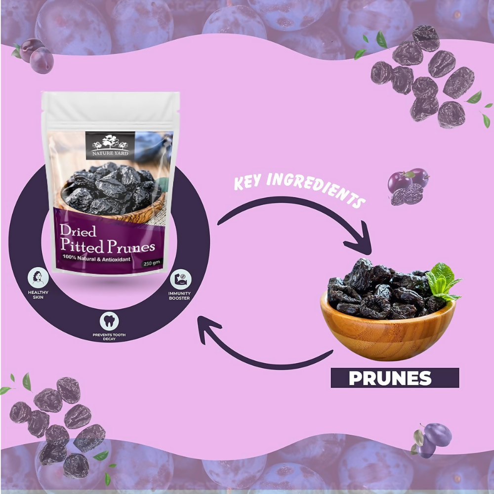 Nature Yard Organic Pitted Prunes Dry fruit | Grocsy