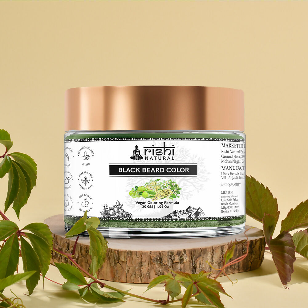 Rishi Natural Beard Black Color | Grocsy