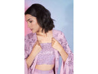 Pink Georgette Sequence With Thread Designer Co-Ord Set - Flory | Grocsy