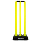 Boldfit Cricket Stumps with Stand & Bails - Fluorescent Green