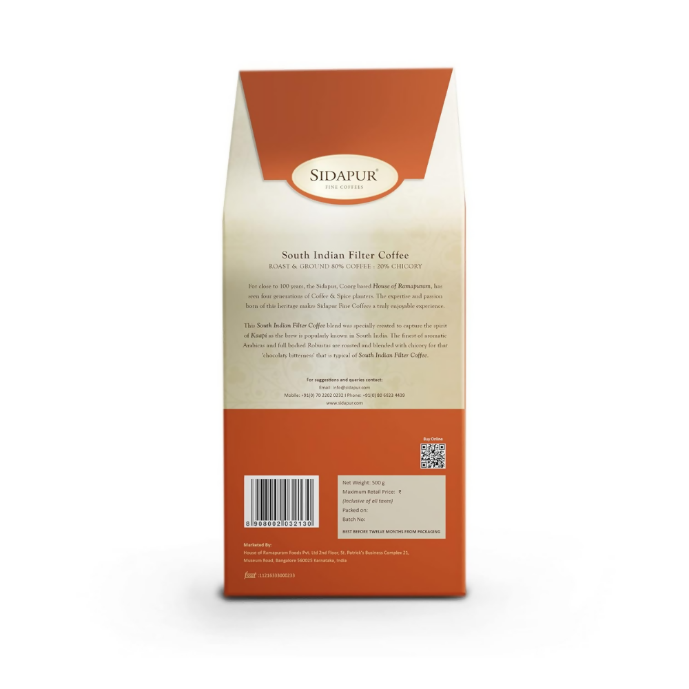 Sidapur South Indian Filter Coffee Packet | Grocsy