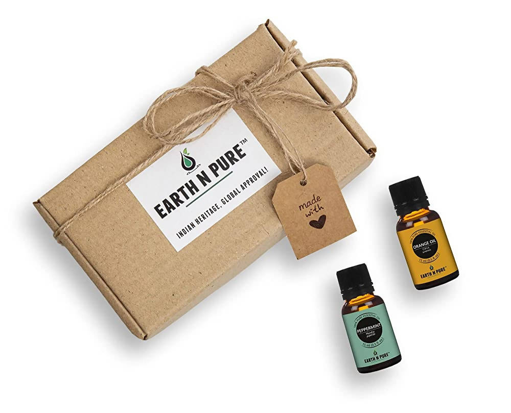 Earth N Pure Orange & Peppermint Essential Oils | Grocsy