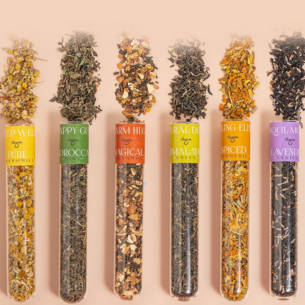 Chayam Assorted Tea Gift Set With Brass Infuser | Grocsy