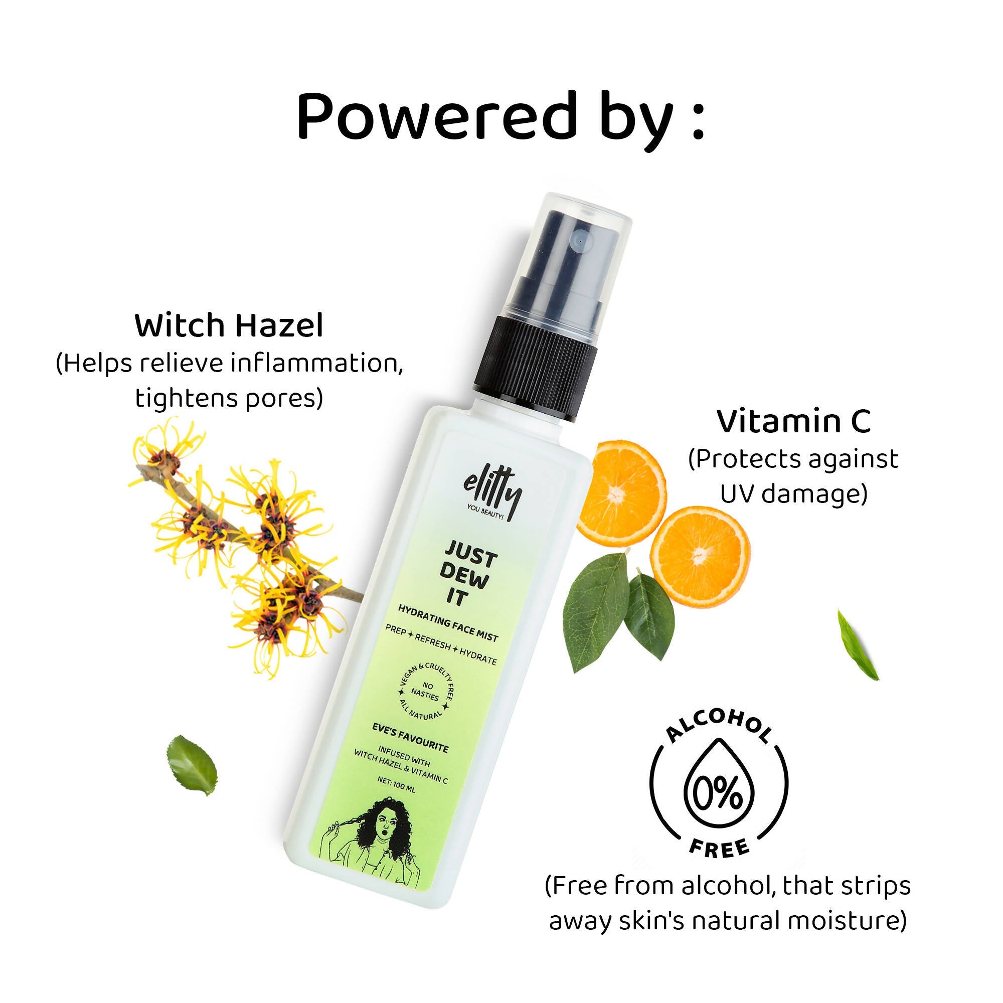Elitty Just dew it - Hydrating Face Mist - Eve's Favourite | Grocsy