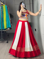Yash Enterprise Multi Color Rayon Embroidery Semi Stitched Navratri Chaniya Choli | Grocsy