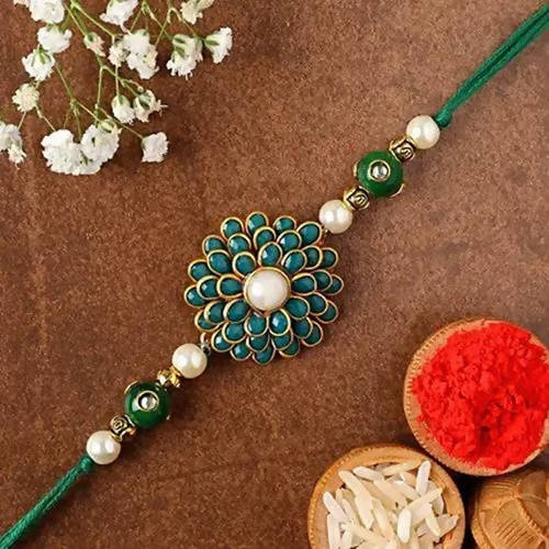 Premium Beads Rakhi & Choco Swiss Chocolicious Box | Grocsy