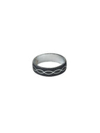 NVR Men's Black Metal Ring | Grocsy