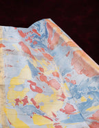 Shades Of Cloud Blue And Rust Printed Chanderi Saree For Regular/Office Wear By Gayathri Reddy Designer Studio | Grocsy