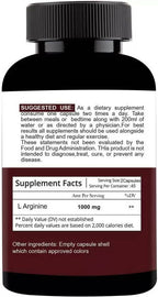 Nutracology L Arginine 1000mg Nitric Oxider Booster For Muscle Gain & Strength Capsules | Grocsy