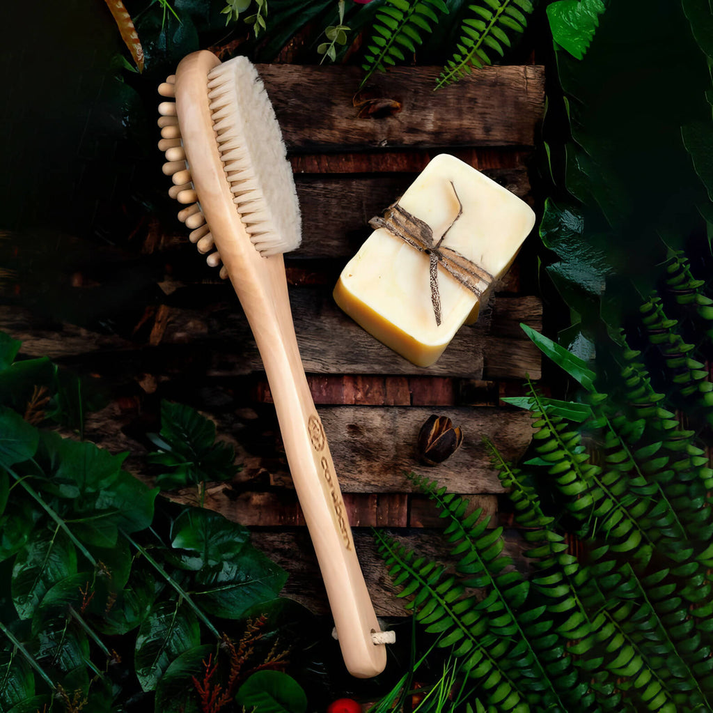 Careberry Dual-Action Bamboo Body Brush | Grocsy