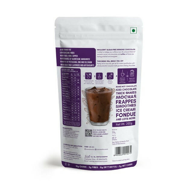Cocosutra Lite- Sugar Free Mocha Drinking Chocolate Mix | Grocsy