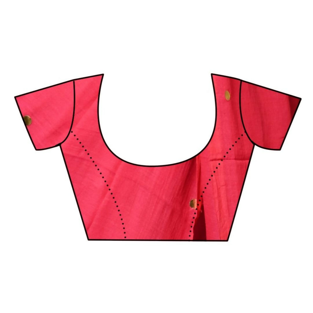 Very Much Indian Pure Mul Cotton Handloom Saree - Red | Grocsy