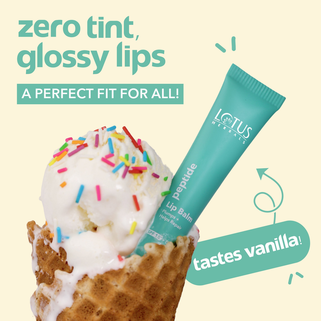 Lotus Herbals Lip Balm With SPF 15 - Peptide | Grocsy