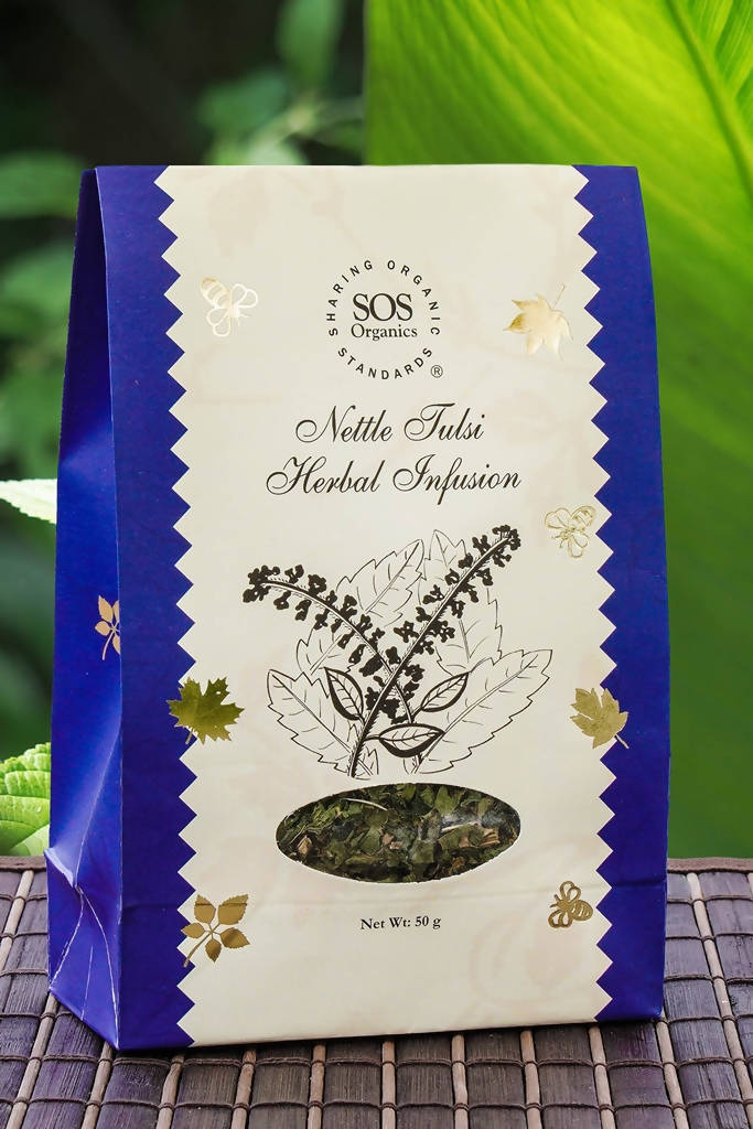 SOS Organics Nettle Tulsi Herbal Infusion | Grocsy