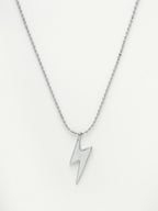 NVR Men's Set of 2 Black & Silver Flash Pendent With Chain | Grocsy