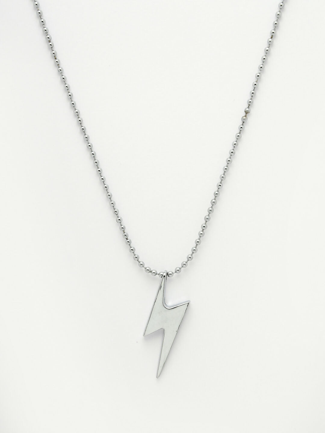 NVR Men's Set of 2 Black & Silver Flash Pendent With Chain | Grocsy