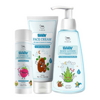 The Natural Wash Baby Lip Balm, Baby Face Cream & Baby Body Lotion For Soft Lips And Skin Combo | Grocsy