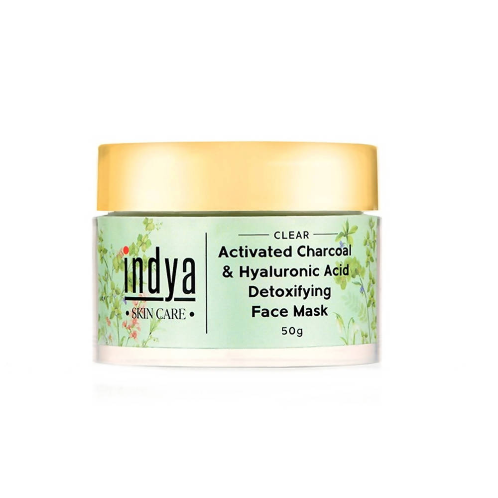 Indya Activated Charcoal & Hyaluronic Acid Detoxifying Face Mask | Grocsy