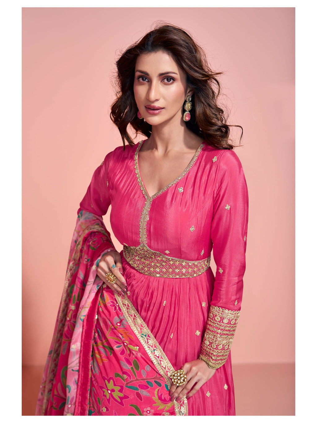 Anaita Yellow Embroidered Silk Anarkali Suits | Grocsy