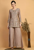 Joban Fashion Coffee Chanderi Kurta Set | Grocsy