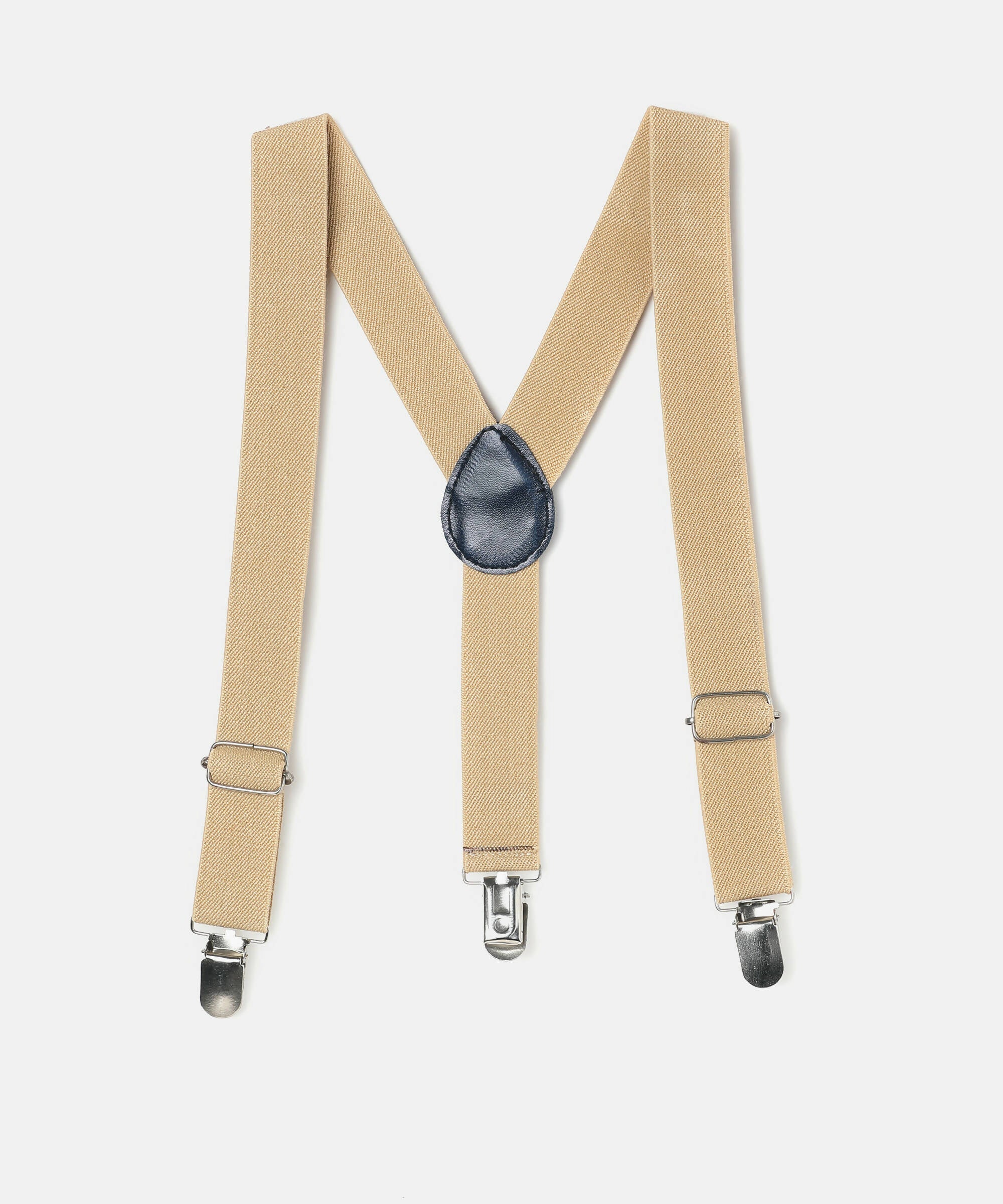 Manet Boys Solid Suspenders - Cream | Grocsy
