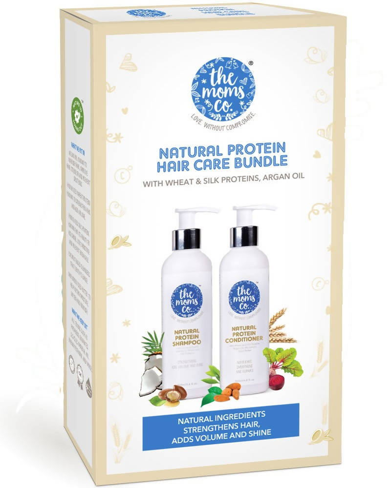 The Moms Co Natural Protein Hair Care Bundle | Grocsy