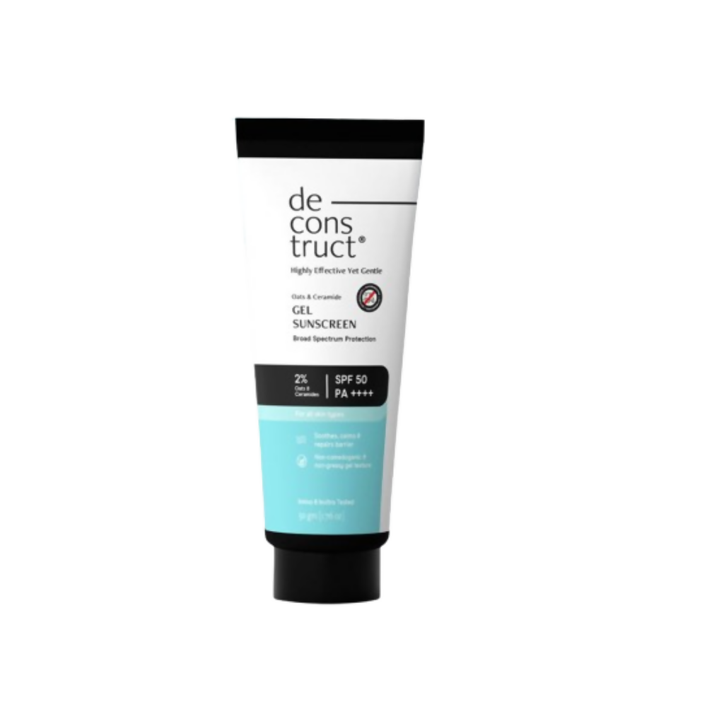 Deconstruct Oats & Ceramide Gel Sunscreen In Vivo Tested SPF 50 PA+++ | Grocsy